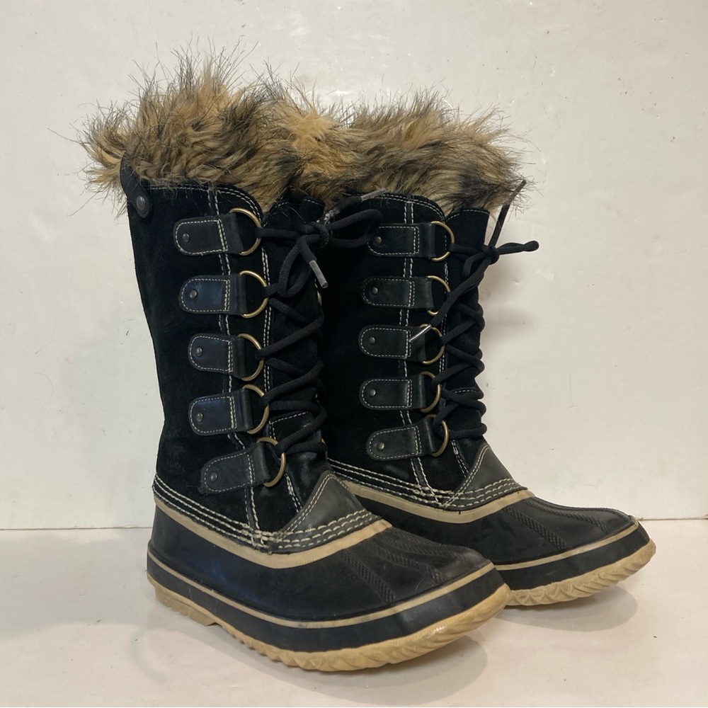 Sorel Joan of Arctic Women’s Waterprooof Winter Boots Sz 8 Black Quarry
